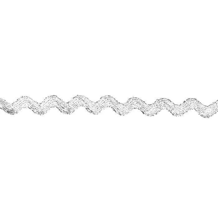 Sofort Bestellen Band, Lamé, Zickzack, 15 mm, 20464-101, silbern