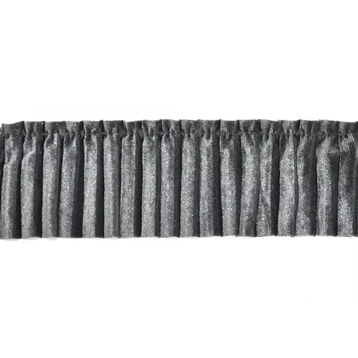 Band, Samt, Plissee, 20465-027, grau Jetzt Bestellen