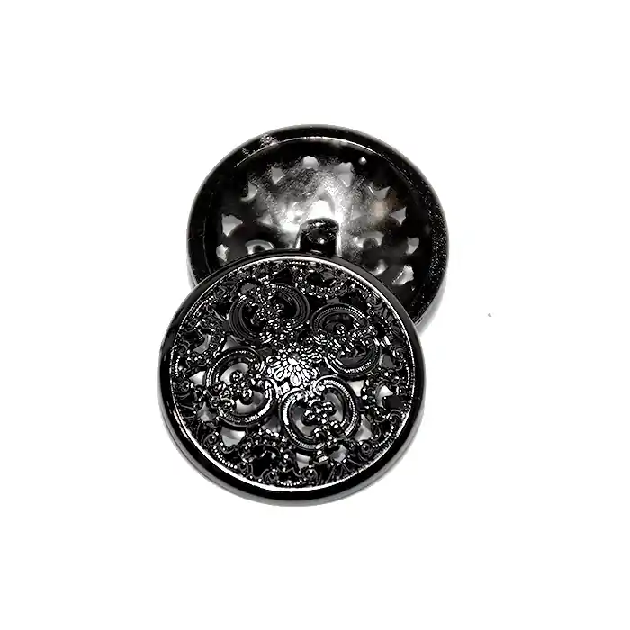 Top-Qualität Metallknopf, 30 mm, 20180-105, schwarz