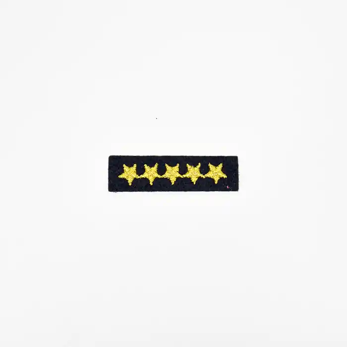 Echt Applikation, Sterne, 18914, schwarz-gold