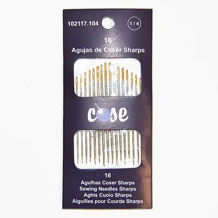 Rabatt Nadeln fürs Handnähen, scharf, 1/4, 18308-104