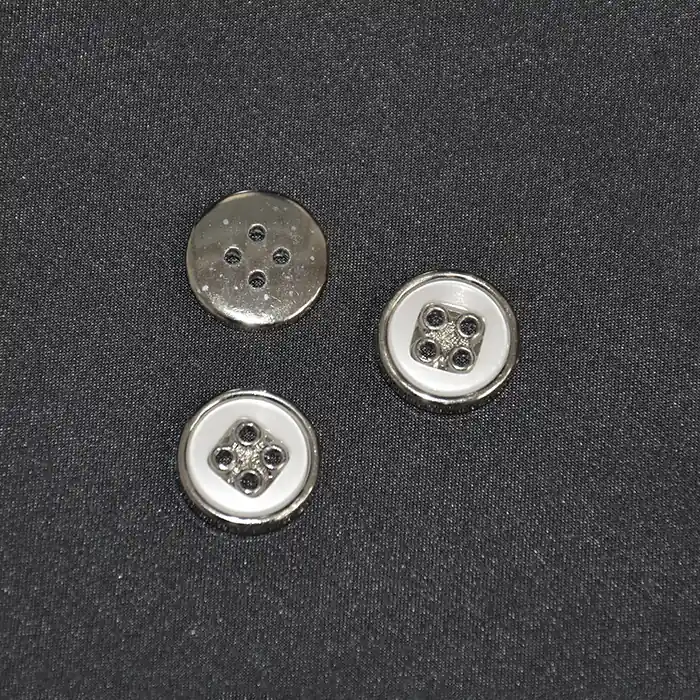Knopf, für Anzüge 34, 18342-101, weiß-silbern Schnäppchen