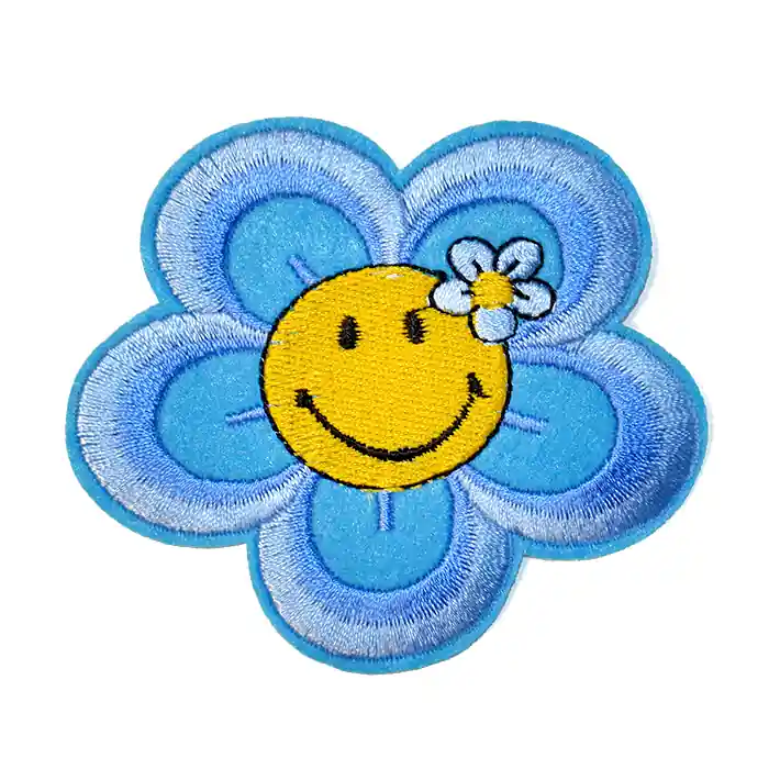 Applikation, floral, 18346-016, blau Limited Edition