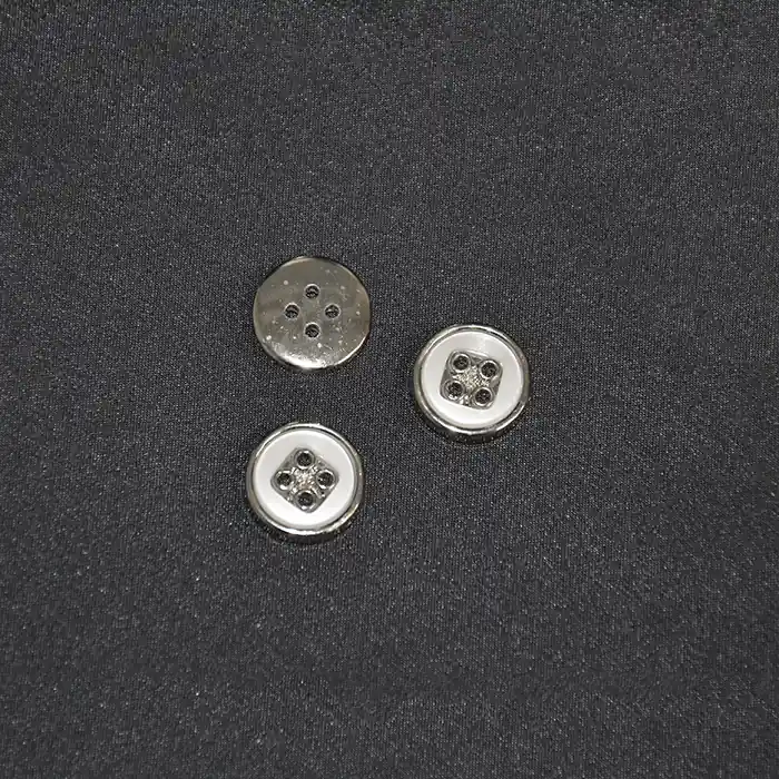 Saisonangebot Knopf, für Anzüge 24, 18340-101, weiß-silbern