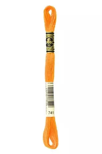 DMC Stickgarn Mouliné Spécial 741 Kostenloser Rückversand