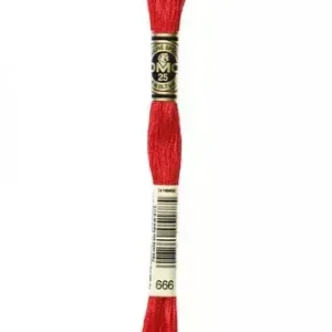 DMC Stickgarn Mouliné Spécial 666 Handgefertigt