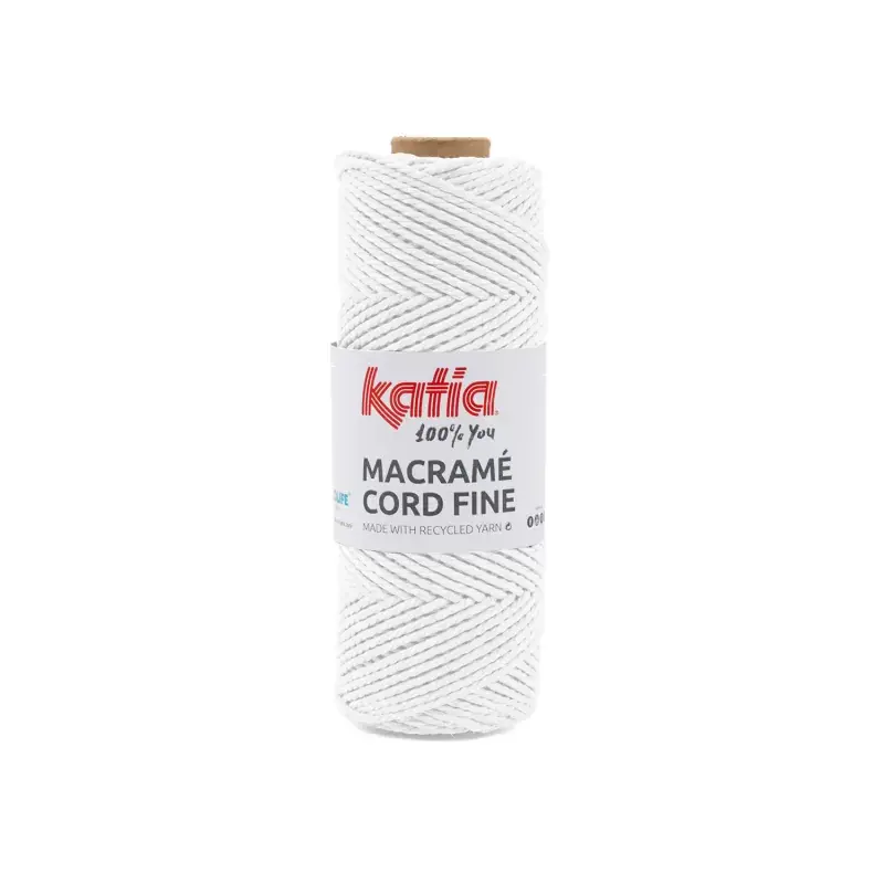Macramé Cord Fine – 200 Weiss Abverkauf