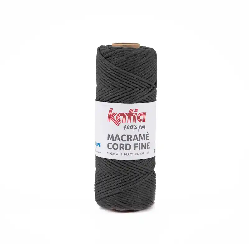 Rabatt Macramé Cord Fine – 202 Anthrazit
