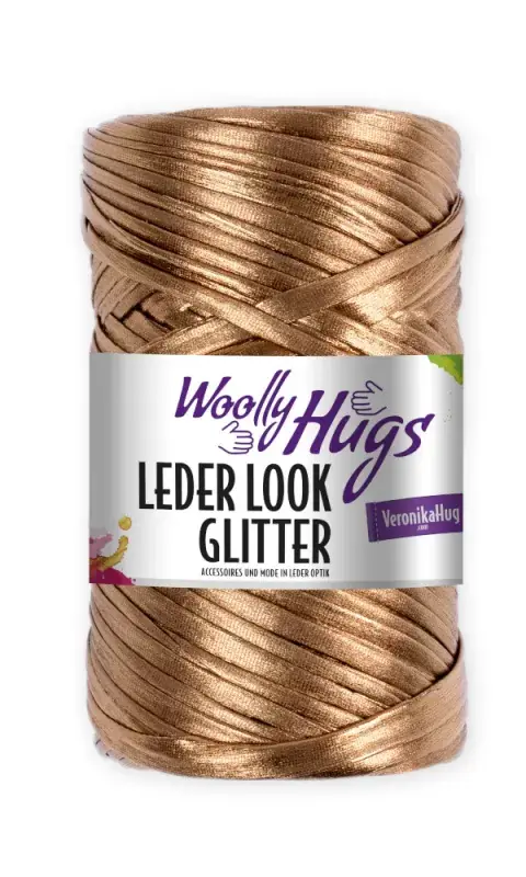 Woollly Hugs Leder Look GLITTER 29 Echt