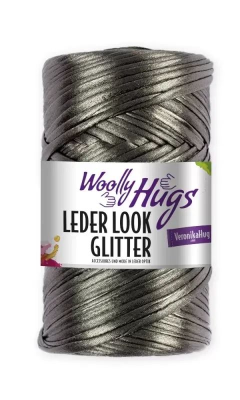 Expressversand Woollly Hugs Leder Look GLITTER 96