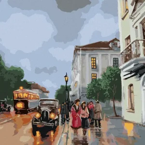 Diamond painting - ALTSTADT MIT AUTOS Weltweiter Versand