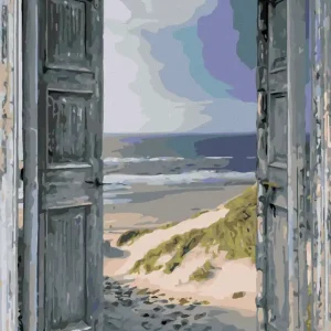 Top-Angebot Diamond painting - ALTE TÜR AM STRAND