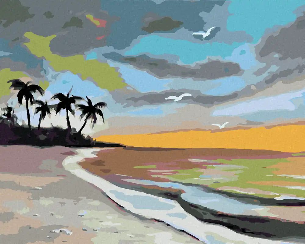 Diamond painting – KÜSTE UND SONNENUNTERGANG (D. RUSTY RUST) Günstig