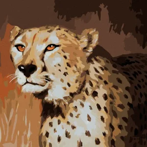 Kostenfreie Lieferung Diamond painting - GEPARDENBLICK (D. RUSTY RUST)