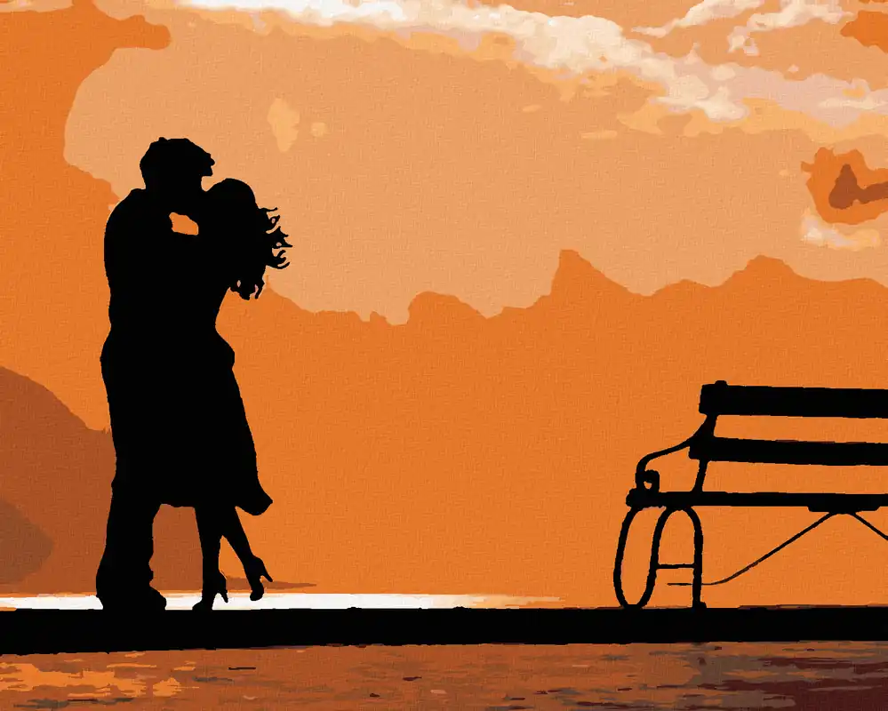 Diamond painting – KUSS BEI SONNENUNTERGANG Finale Aktion