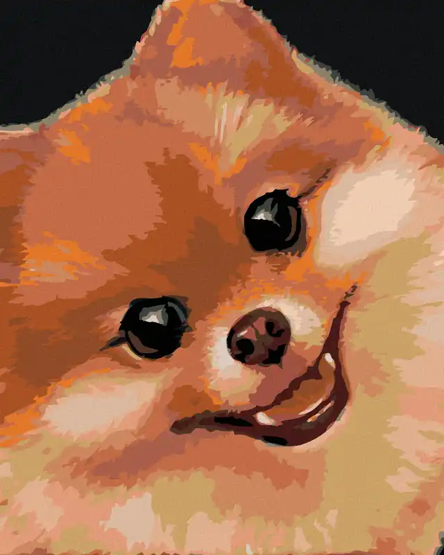 Kostenloser Versand Diamond painting – ZWERGSPITZ (MYROSLAVA VOLOSCHUK)