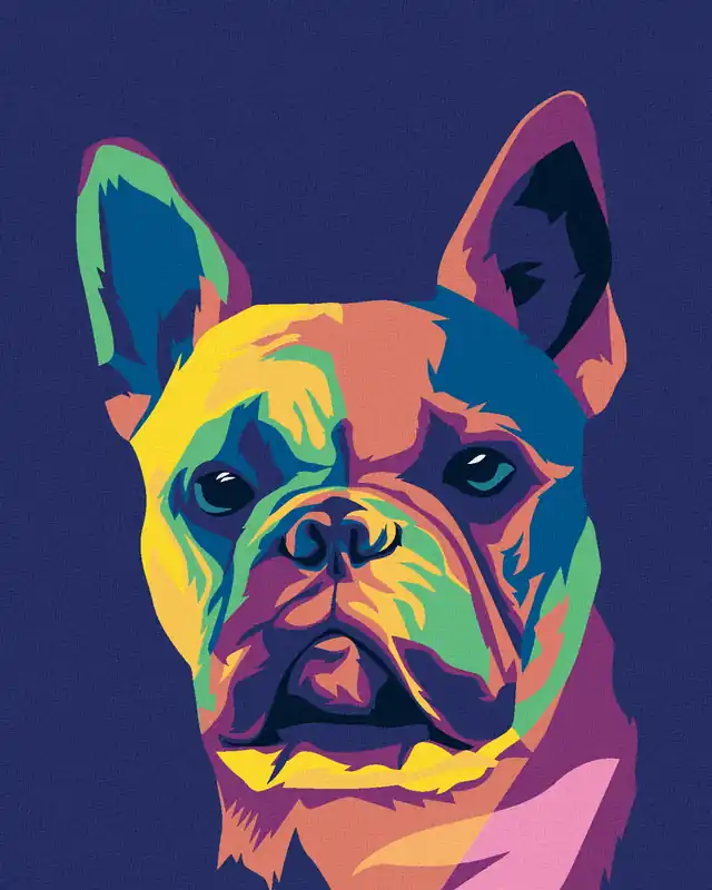 Ab Werk Diamond painting – POP-ART BULLDOGGE
