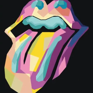 Kostenfreie Lieferung Diamond painting - POP-ART IKONE ROLLING STONES