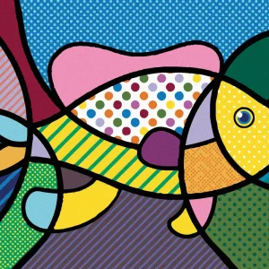 Kostenfreie Lieferung Diamond painting - POP-ART FISH