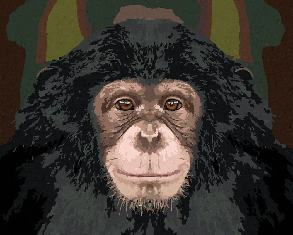 Angebot Diamond painting – SCHIMPANSEN-PORTRÄT