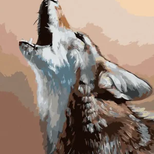 Diamond painting - PORTRÄT EINES HEULENDEN KOJOTEN (D. RUSTY RUST) Finale Aktion