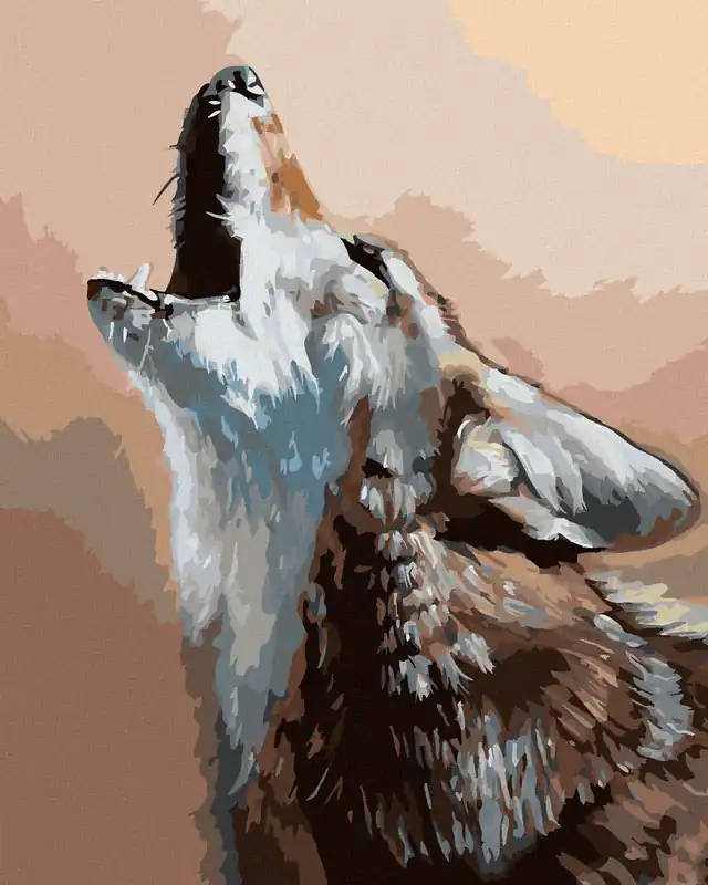 Diamond painting – PORTRÄT EINES HEULENDEN KOJOTEN (D. RUSTY RUST) Finale Aktion