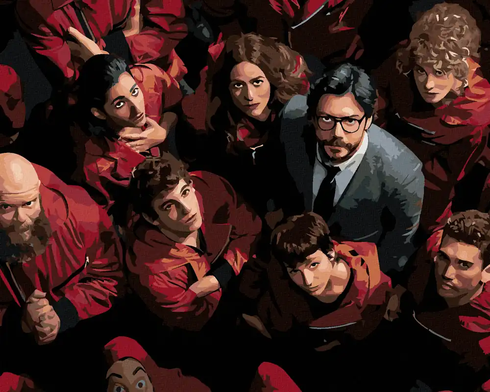 Garantierte Lieferung Diamond painting – FIGUREN OHNE MASKE (La casa de papel)