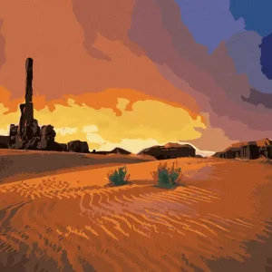 Diamond painting - WÜSTENLANDSCHAFT (DENNIS FRATES) Letzte Chance