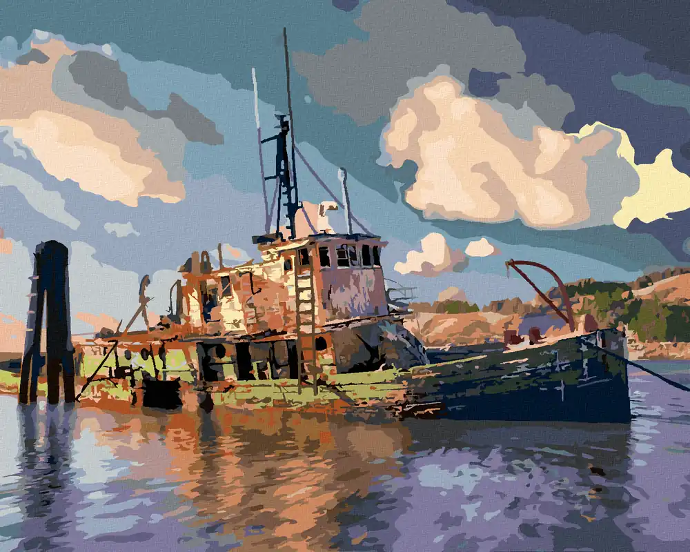 Günstig Diamond painting – DAS VERSUNKENE SCHIFF (DENNIS FRATES)