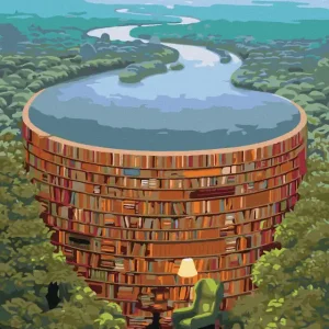 Schneller Versand Diamond painting - STAUDAMM AUS DEN BÜCHERN