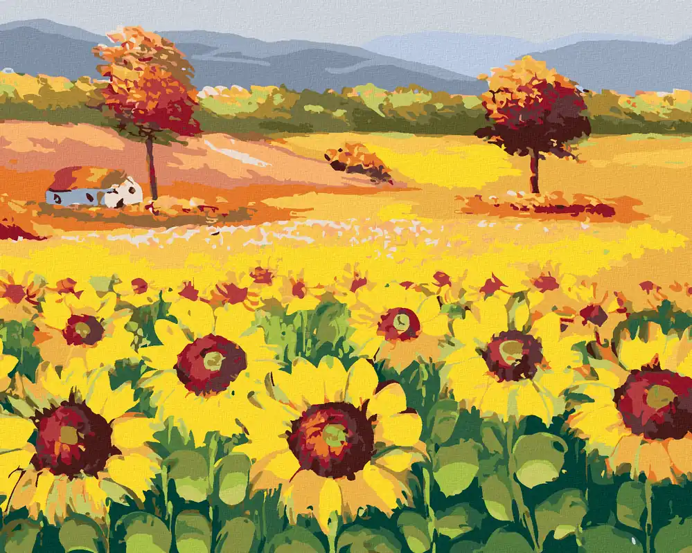 Diamond painting – WUNDERSCHÖNES FELD VOLLER SONNENBLUMEN Großhandel