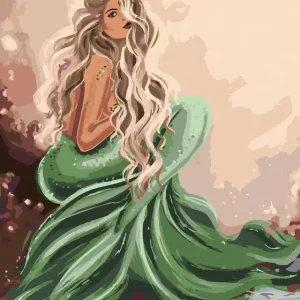 Diamond painting - WUNDERSCHÖNE MEERJUNGFRAU Zertifiziert