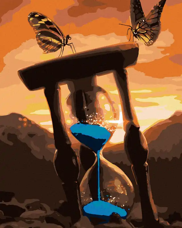 Diamond painting – SANDUHR UND ZWEI SCHMETTERLINGE Großhandel