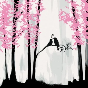 Diamond painting - VOGELROMANTIK IM WALD Jetzt Zugreifen