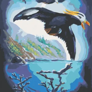 Diamond painting - VOGEL IM FLUG UND KORALLEN IM MEER (D. RUSTY RUST) Bestpreis