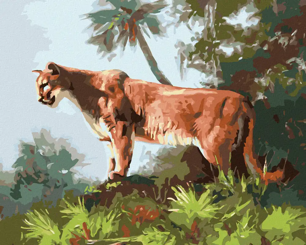 Schnäppchen Diamond painting – PUMA IM DSCHUNGEL (D. RUSTY RUST)