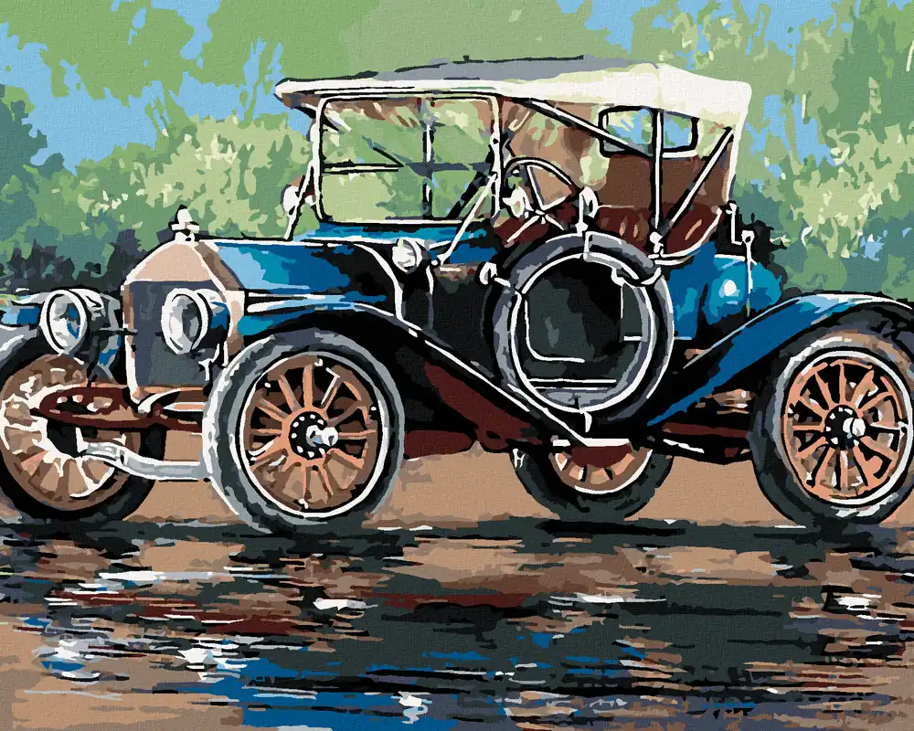 Jetzt Bestellen Diamond painting – RETRO AUTO MIT VERDECK