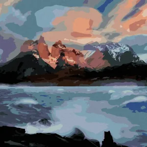 Diamond painting - STÜRMISCHER FLUSS (DENNIS FRATES) Exklusiv