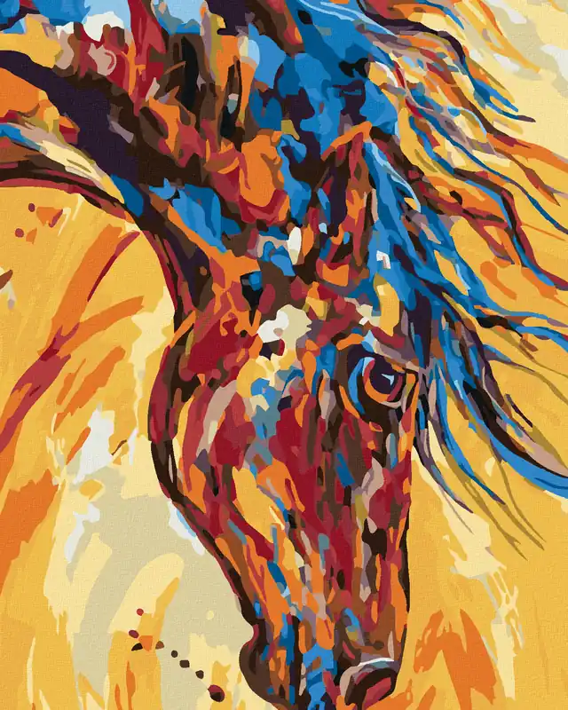 Weltweiter Versand Diamond painting – BELEUCHTET MIT EINER MÄHNE