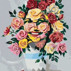 Sofort Bestellen Diamond painting - ROSE IN EINER VASE (D. RUSTY RUST)