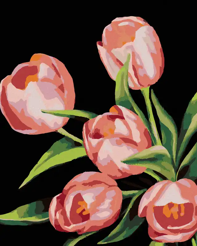 Kracherpreis Diamond painting – ROSA TULPEN (MYROSLAVA VOLOSCHUK)