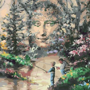 Diamond painting - FISCHEN UND MONA LISA (D. RUSTY RUST) Begrenztes Angebot