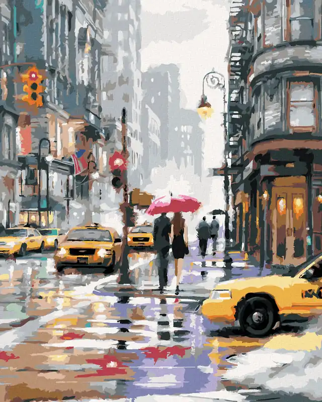 Diamond painting – GELBE TAXIS IN NEW YORK (RICHARD MACNEIL) Heute Kaufen
