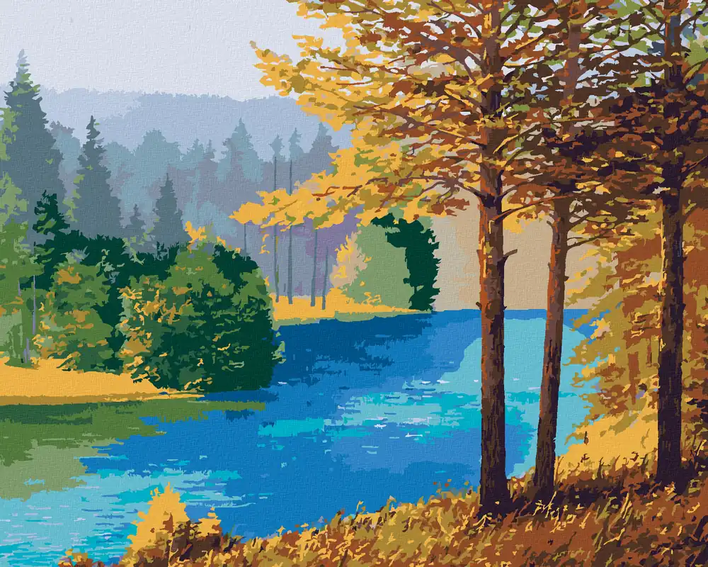 Mengenrabatt Diamond painting – FLIESSENDER FLUSS IM WALD