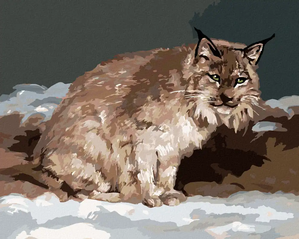 Preiswert Diamond painting – LUCHS IM WINTER (D. RUSTY RUST)