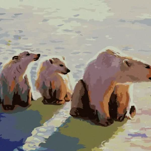 Diamond painting - SITZENDER EISBÄR (D. RUSTY RUST) Abverkauf