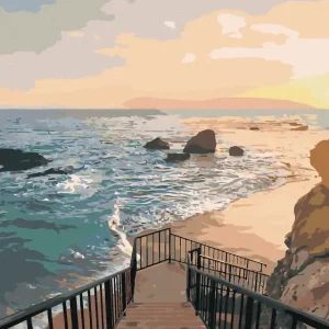 Diamond painting - SCHRITTE ZUM STRAND Top-Preis