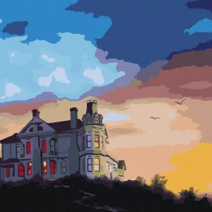 Diamond painting - ANWESEN UND SONNENUNTERGANG (D. RUSTY RUST) Schnäppchen