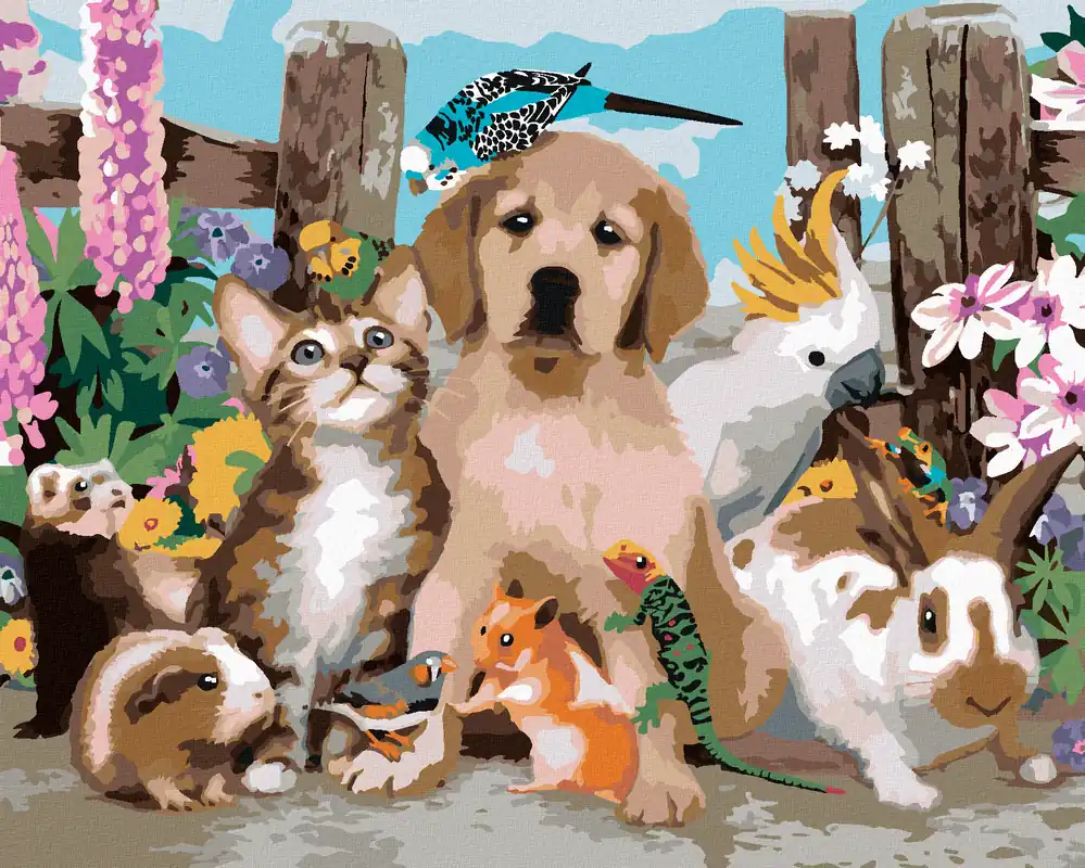 Jetzt Bestellen Diamond painting – HAUSTIERE AM ZAUN (HOWARD ROBINSON)