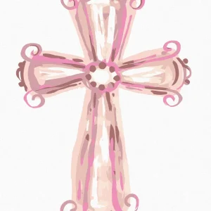 Diamond painting - ROSA KREUZ (HALEY BUSH) Neuheit